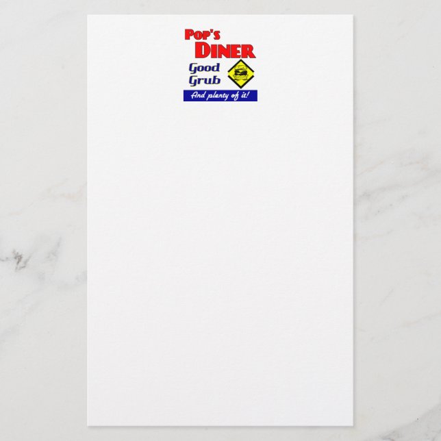 Pops Diner Kitchen Art Briefpapier (Vorderseite)