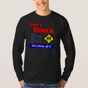 Pops Diner Retro Küche T - Shirt