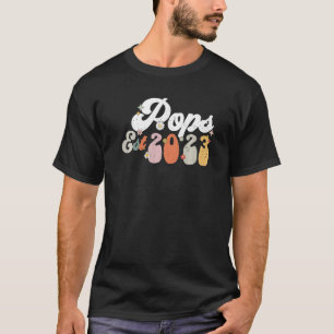 Pops Est 2023 Retro Groovy Neue Pop T-Shirt