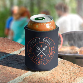 Pops Grill Personalisiertes Jahr etabliert Dosenkühler