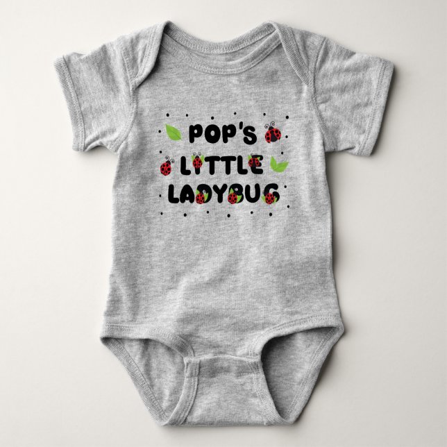 Pops Kleine Ladybug - Niedlich Baby Strampler (Vorderseite)