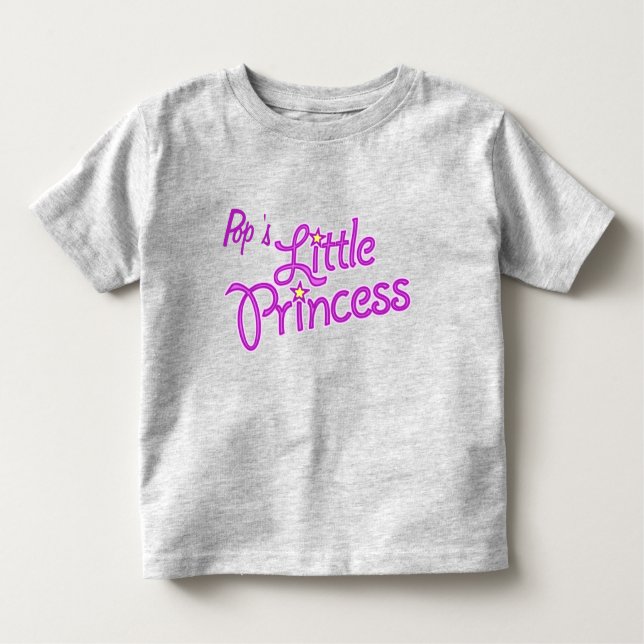 Pops kleine Prinzessin-Grafik-Girl rosa oben Kleinkind T-shirt (Vorderseite)