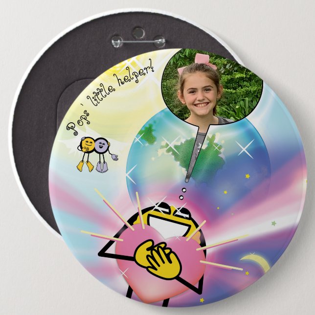 Pops' Kleiner Helfer Button (Vorne & Hinten)