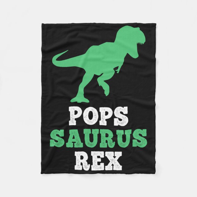 Pops-saurus Rex Dino Dinosaur Funny Popssaurus  Fleecedecke (Vorderseite)