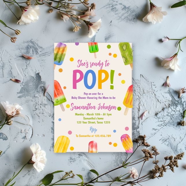 Popsibaby Dusche Sommer Party Einladung (Von Creator hochgeladen)
