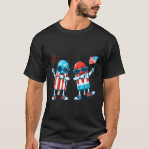 Popsicle American Flag 4. Juli Patriotic Sommer T-Shirt