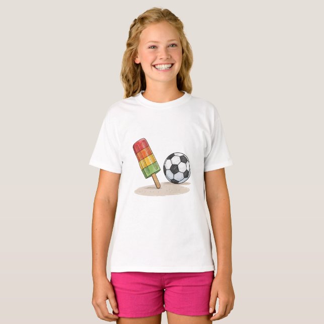 Popsicle and soccer ball T-Shirt (Vorne ganz)