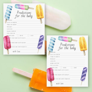 Popsicle Baby Dusche Vorhersagen und Ratschläge Ba