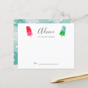 Popsicle Baby Shower Advisor für die neuen Eltern