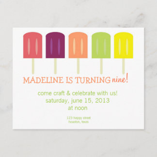 Popsicle Birthday Einladung
