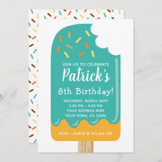 Popsicle Birthday Einladung