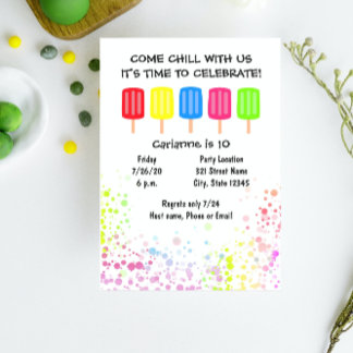 Popsicle Birthday Einladung