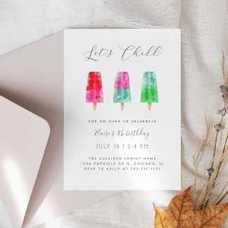 Popsicle Birthday Party Lasse Chill Einladung