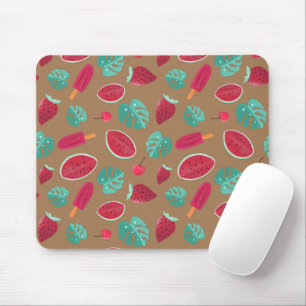 Popsicle, Cherry, Strawberry & Watermelon Blätter Mousepad