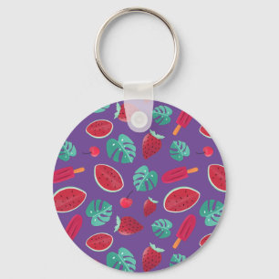 Popsicle, Cherry, Strawberry & Watermelon Blätter Schlüsselanhänger