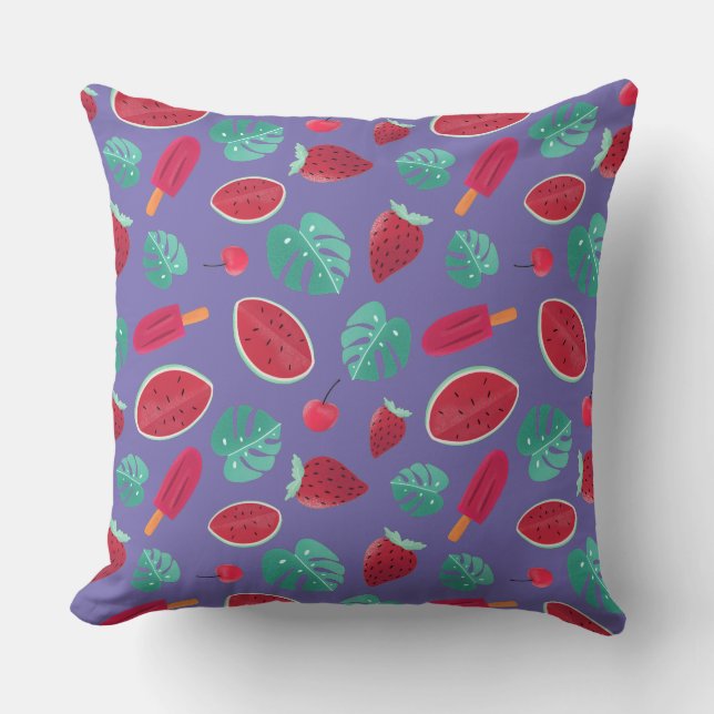 Popsicle, Cherry, Strawberry & Watermelon Kissen (Vorderseite)