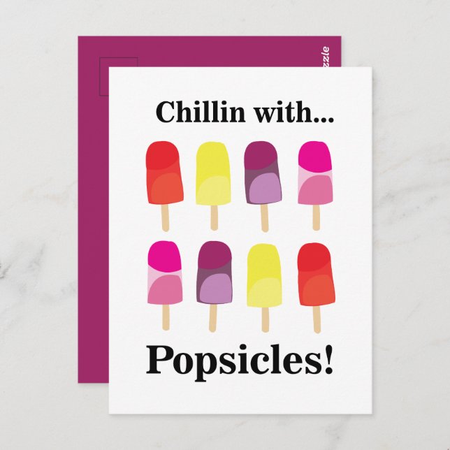 Popsicle Colorful Sweet Summer Postkarte (Vorne/Hinten)