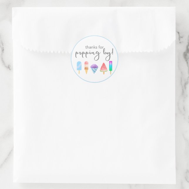 Popsicle Danke Gastgeschenk Stickers (Tasche)