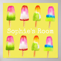 Popsicle Eis-Block niedlich Food Art Girl's Room