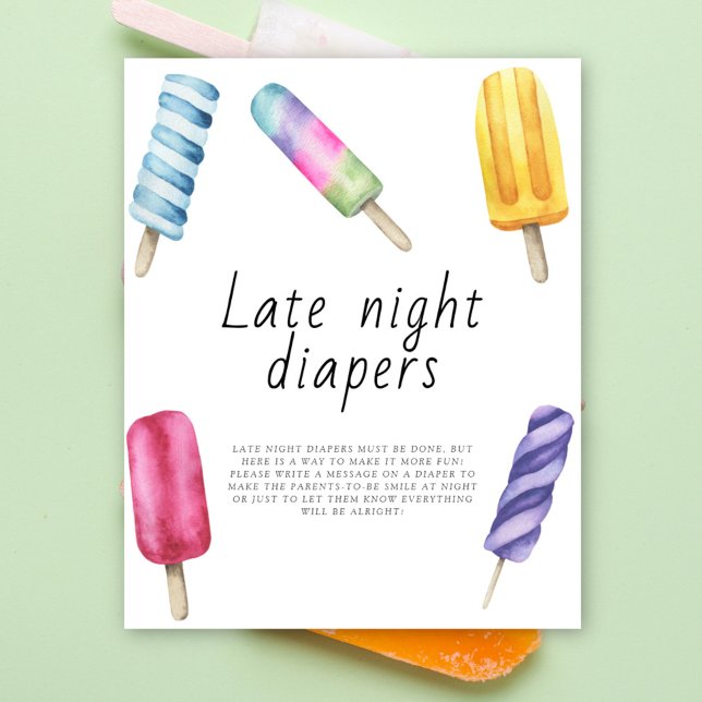 Popsicle Eis - Spate night diapers game Poster (Von Creator hochgeladen)