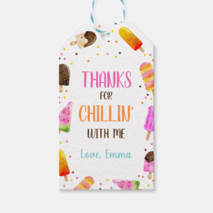 Popsicle Ice Cream Confetti Danke, dass du Tags ge Geschenkanhänger