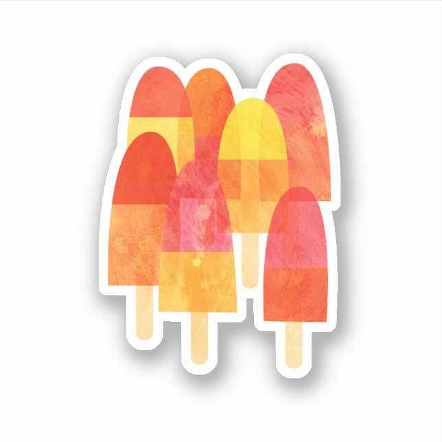 Popsicle Ice Lollies Aufkleber (Vorderseite)