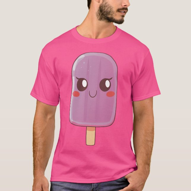 Popsicle Kawaii Black Cherry T-Shirt (Vorderseite)