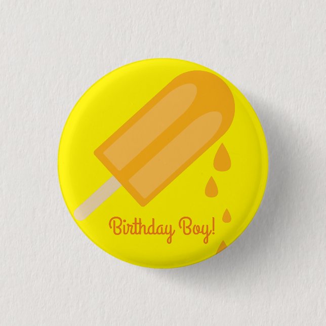 Popsicle Niedlich Summer Kid's Birthday Party Button (Vorderseite)