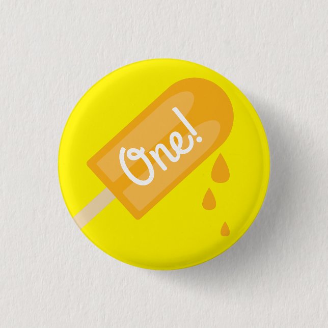 Popsicle Niedlich Summer Kid's Birthday Party Button (Vorderseite)