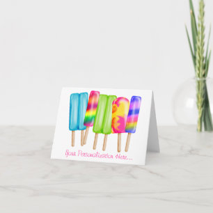 Popsicle notecards karte