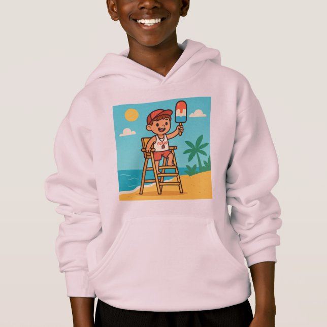 Popsicle Patrol - Lifeguard Inspiriert Summer T-Sh Hoodie (Vorderseite)