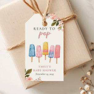 Popsicle Ready to Pop Baby Dusche Geschenkanhänger