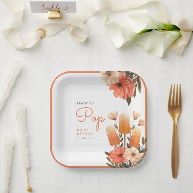 Popsicle Ready to Pop Baby Dusche Pappteller (Hochzeit)