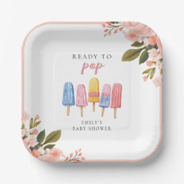Popsicle Ready to Pop Baby Dusche Pappteller