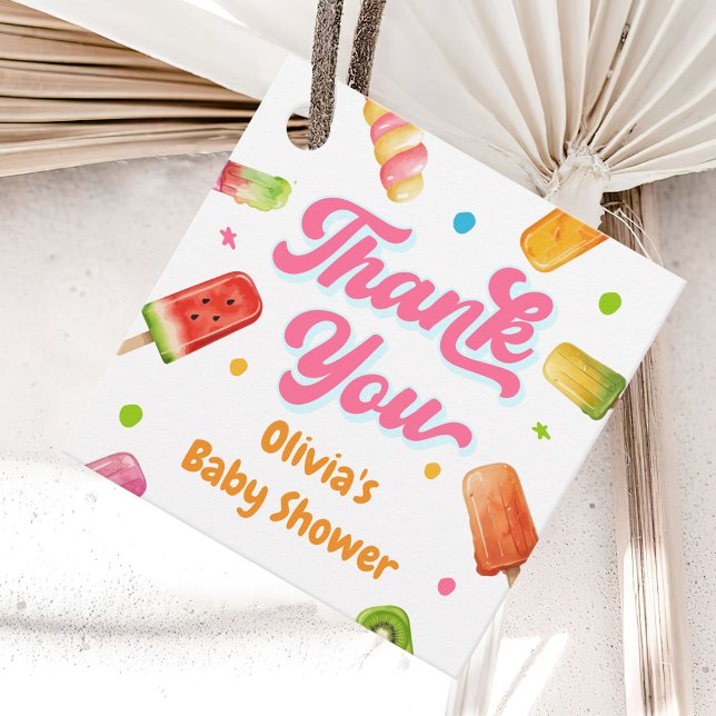 Popsicle Ready to Pop Baby Dusche Vielen Dank Geschenkanhänger (Von Creator hochgeladen)