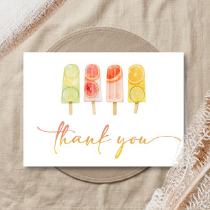 Popsicle Ready to Pop Baby Shower Dankeskarte