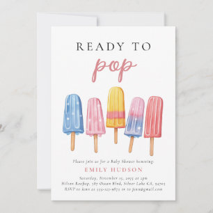 Popsicle Ready to Pop Baby Shower Einladung