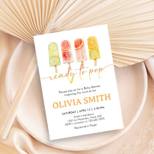 Popsicle Ready to Pop Baby Shower Einladung