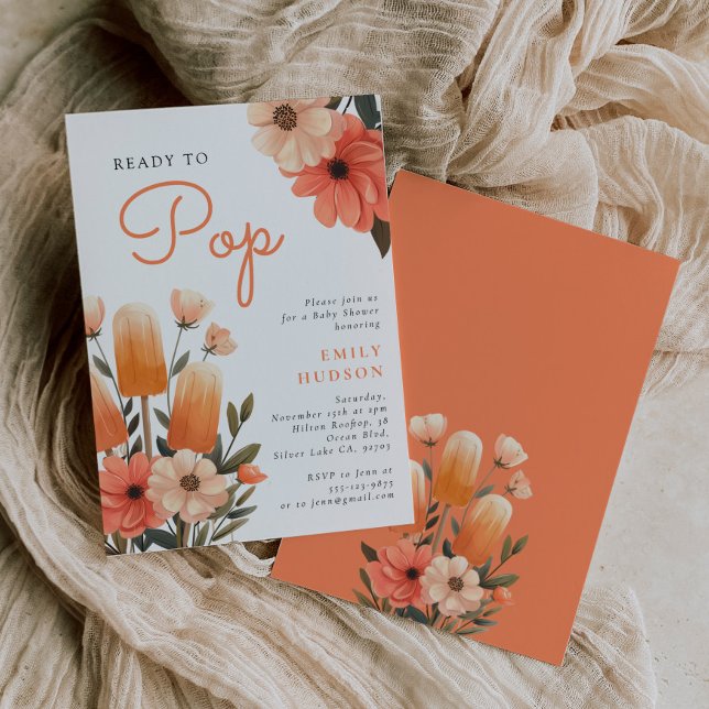 Popsicle Ready to Pop Baby Shower Einladung (Von Creator hochgeladen)