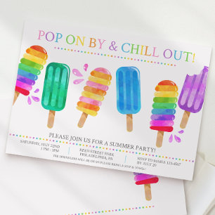 Popsicle Summer Einladung, Summer Party Neighborh Einladung