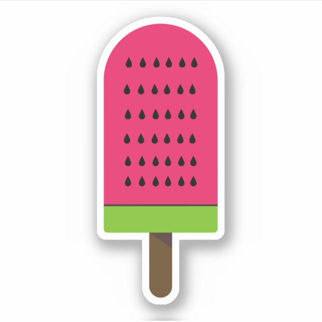 Popsicle Watermelon Illustration Aufkleber (Vorderseite)