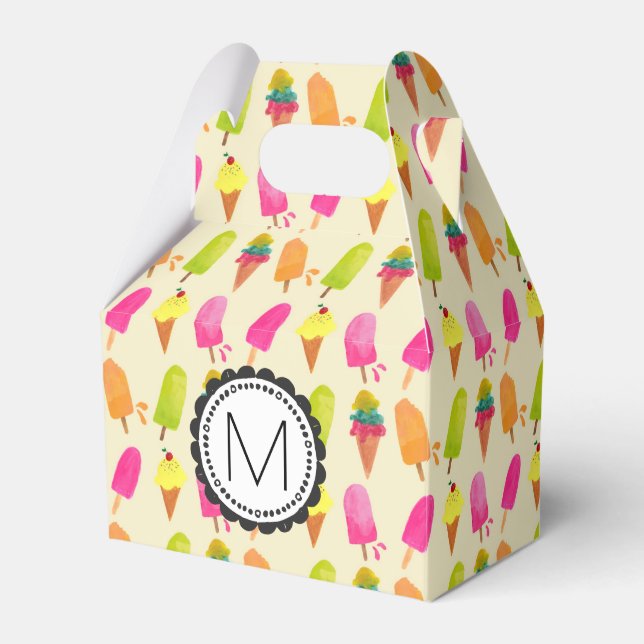 Popsicles and Ice Creme Personalisiert Monogram Geschenkschachtel (Vorderseite)