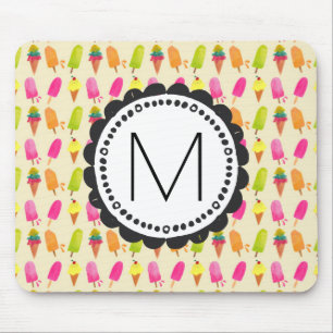 Popsicles and Ice Creme Personalisiert Monogram Mousepad