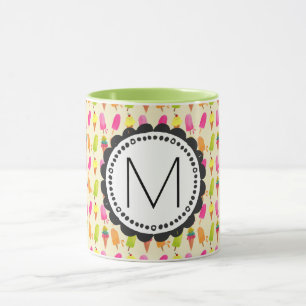 Popsicles and Ice Creme Personalisiert Monogram Tasse