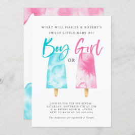 Popsicles Gender Reveal Party Einladung