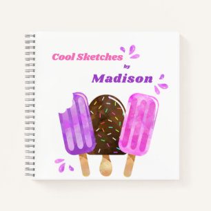 Popsicles Ice Cream Lolly Personalisiert Sketchboo Notizbuch