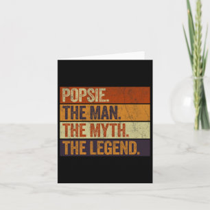 Popsie der Mann der Mythos die Legende Lustig Retr Karte