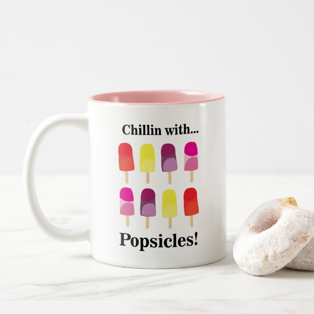 Popsiful Summer Zweifarbige Tasse (Mit Donut)
