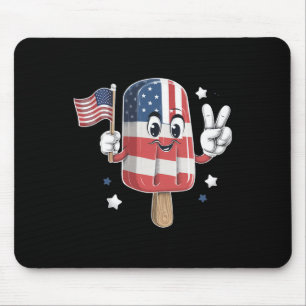 Popsikel 4. Juli Jungen Kinder amerikanische Flagg Mousepad