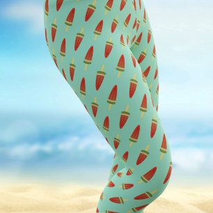 Popsim Muster Summer Fun Mint Green Leggings